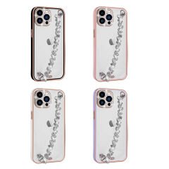 iPhone 13 Pro Max Kılıf Taş Süslemeli Kamera Korumalı El Tutamaçlı Blazer Kapak