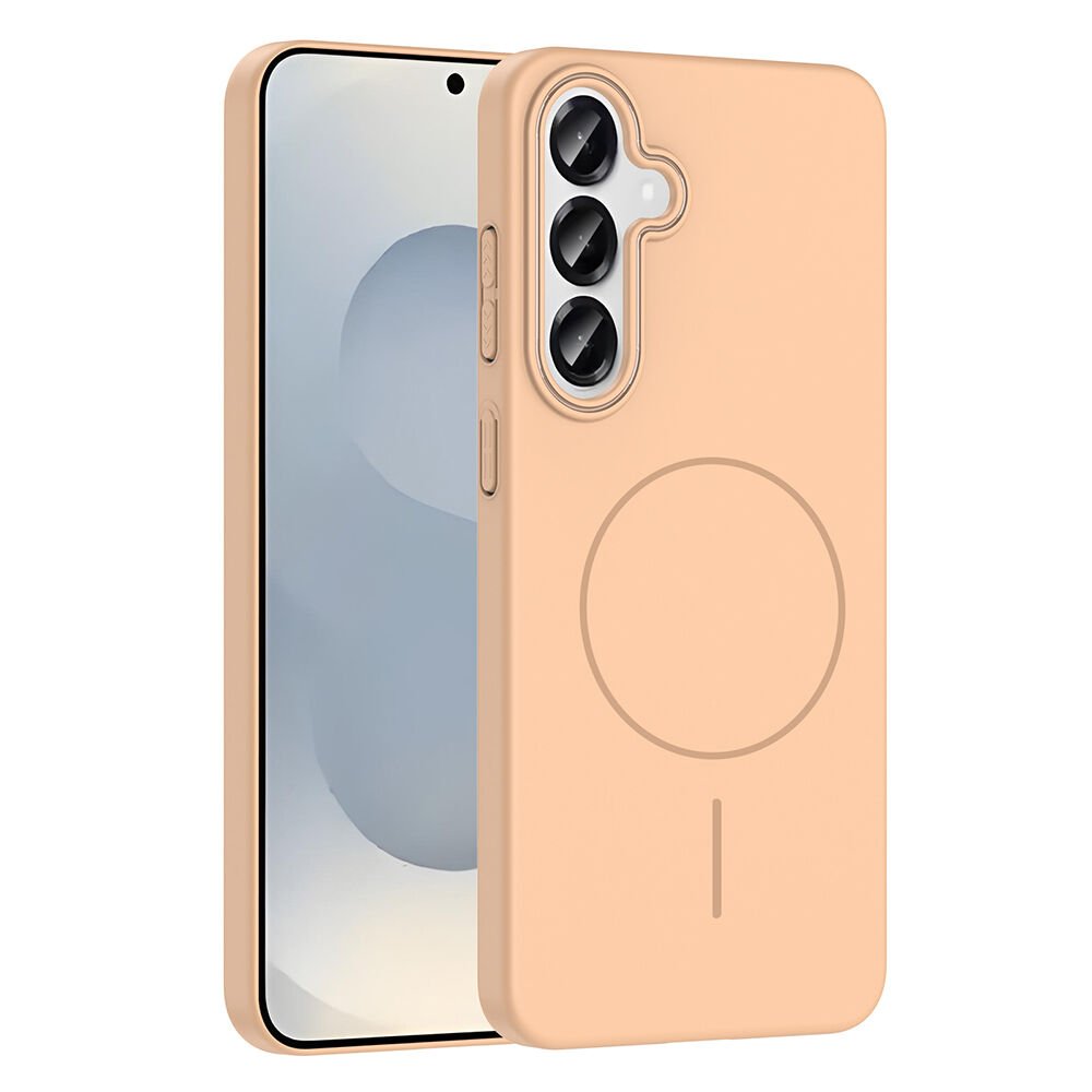 Samsung Galaxy S24 Kılıf Kablosuz Şarj Özellikli Ruby Silikon Kapak