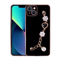 iPhone 13 Kılıf El Tutamaçlı Kamera Korumalı  Taka Silikon Kapak Mor