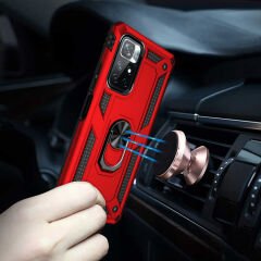 Xiaomi Redmi Note 11T 5G Kılıf Vega Tank Sert Yüzüklü Standlı Zırh Koruma Kapak