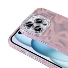 iPhone 14 Pro Kılıf Airbagli Parlak Taş Detay Tasarımlı Esila Kapak