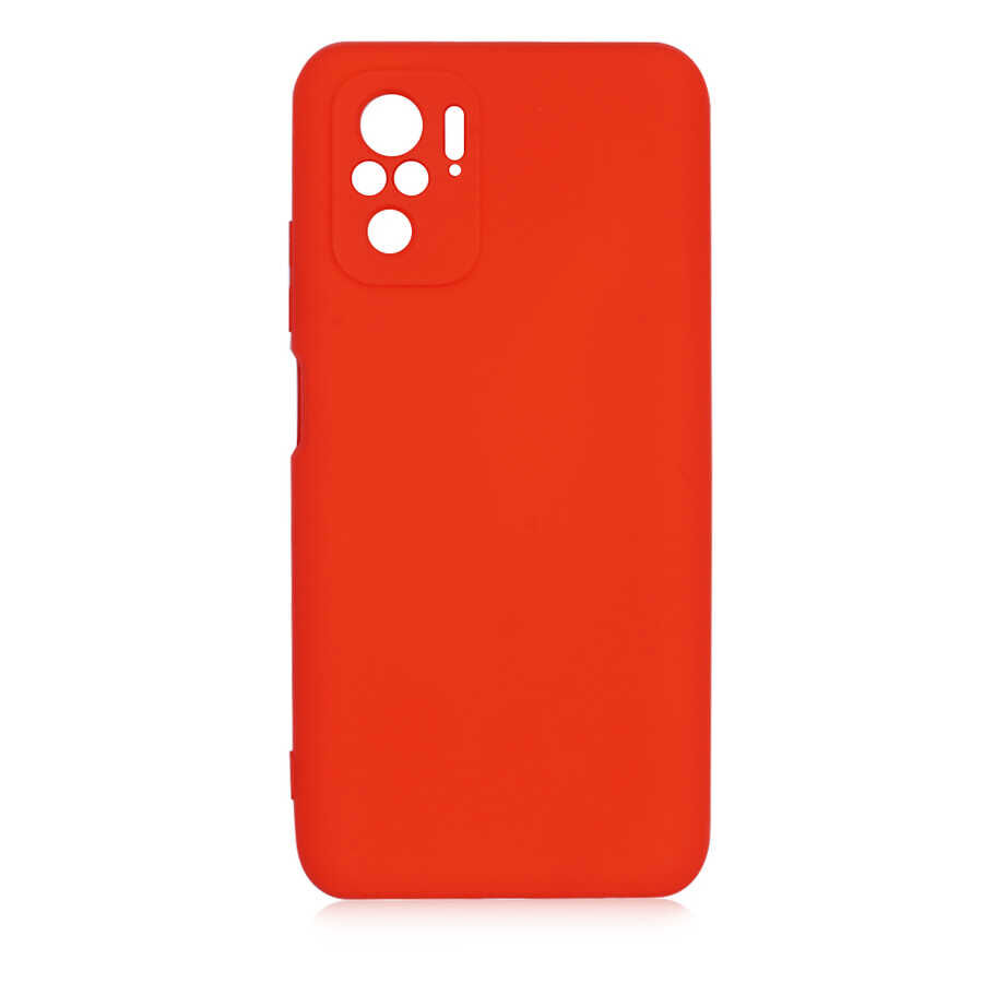 Xiaomi Redmi Note 10S  Kılıf Kamera Korumali Mara Lansman Kapak Kırmızı