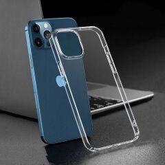 iPhone 12 Pro Kılıf Sert Pürüzsüz Şeffaf Droga Kapak