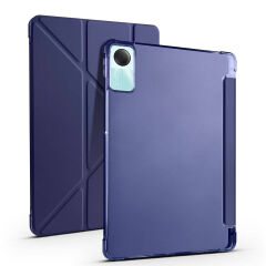Xiaomi Redmi Pad SE Kılıf Tri Folding Kalem Bölmeli Standlı Kılıf Siyah