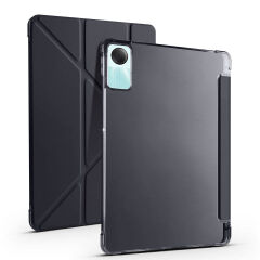 Xiaomi Redmi Pad SE Kılıf Tri Folding Kalem Bölmeli Standlı Kılıf Siyah