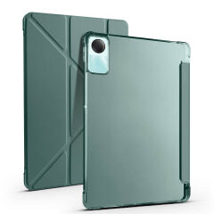 Xiaomi Redmi Pad SE Kılıf Tri Folding Kalem Bölmeli Standlı Kılıf Siyah