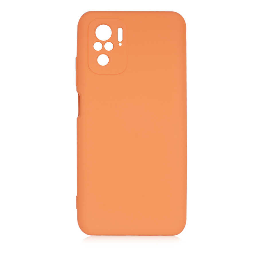 Xiaomi Redmi Note 10S  Kılıf Kamera Korumali Mara Lansman Kapak Turuncu