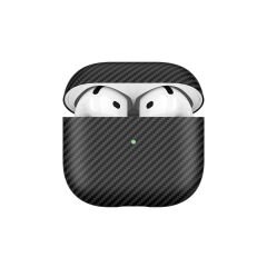 Airpods 4 Airbag 43 600D Karbon Fiber Kulaklık Kılıfı Siyah