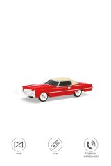 Bluetooth Hoparlör Cadillac 1969 Görünümlü Retro  Klasik Araba Tasarımlı 10W FM USB TWS Speaker D83 Beyaz