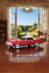 Bluetooth Hoparlör Cadillac 1969 Görünümlü Retro  Klasik Araba Tasarımlı 10W FM USB TWS Speaker D83 Beyaz