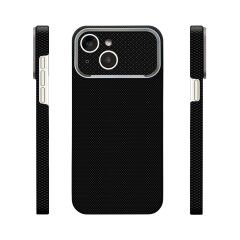 iPhone 15 Uyumlu İphone 17 Görünümlü MagSafe Şarj Özellikli Kılıf Premium Paris Zerre Sert PC Kapak Siyah