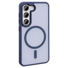 Samsung Galaxy S24 FE Kılıf Kablosuz Şarj Özellikli Mat Arka Yüzey Sio Kapak Siyah