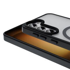 Samsung Galaxy S24 FE Kılıf Kablosuz Şarj Özellikli Mat Arka Yüzey Sio Kapak