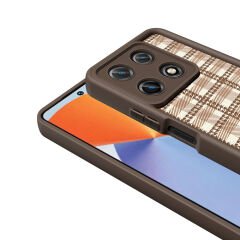 İnfinix Note 30 Pro Kılıf Kamera Korumalı Baskılı Arka Yüzey Klas Kapak Açık Kahve