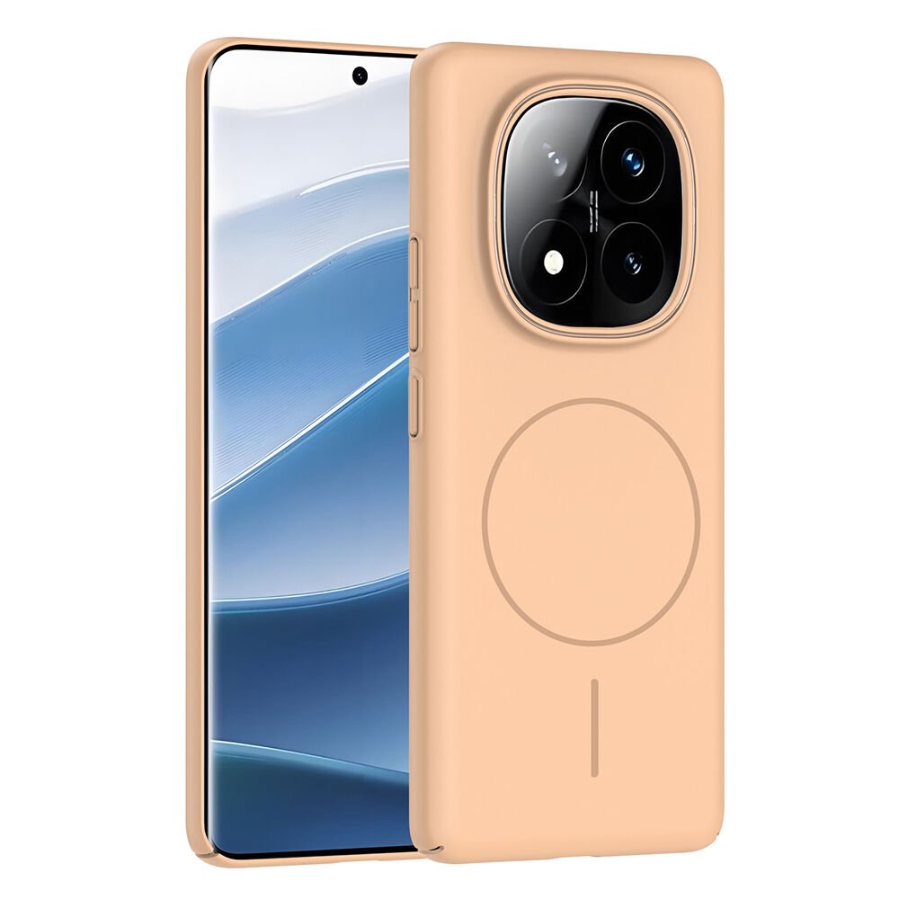 Xiaomi Redmi Note 14 Pro Plus Kılıf Kablosuz Şarj Özellikli Ruby Silikon Kapak Desert Titanyum