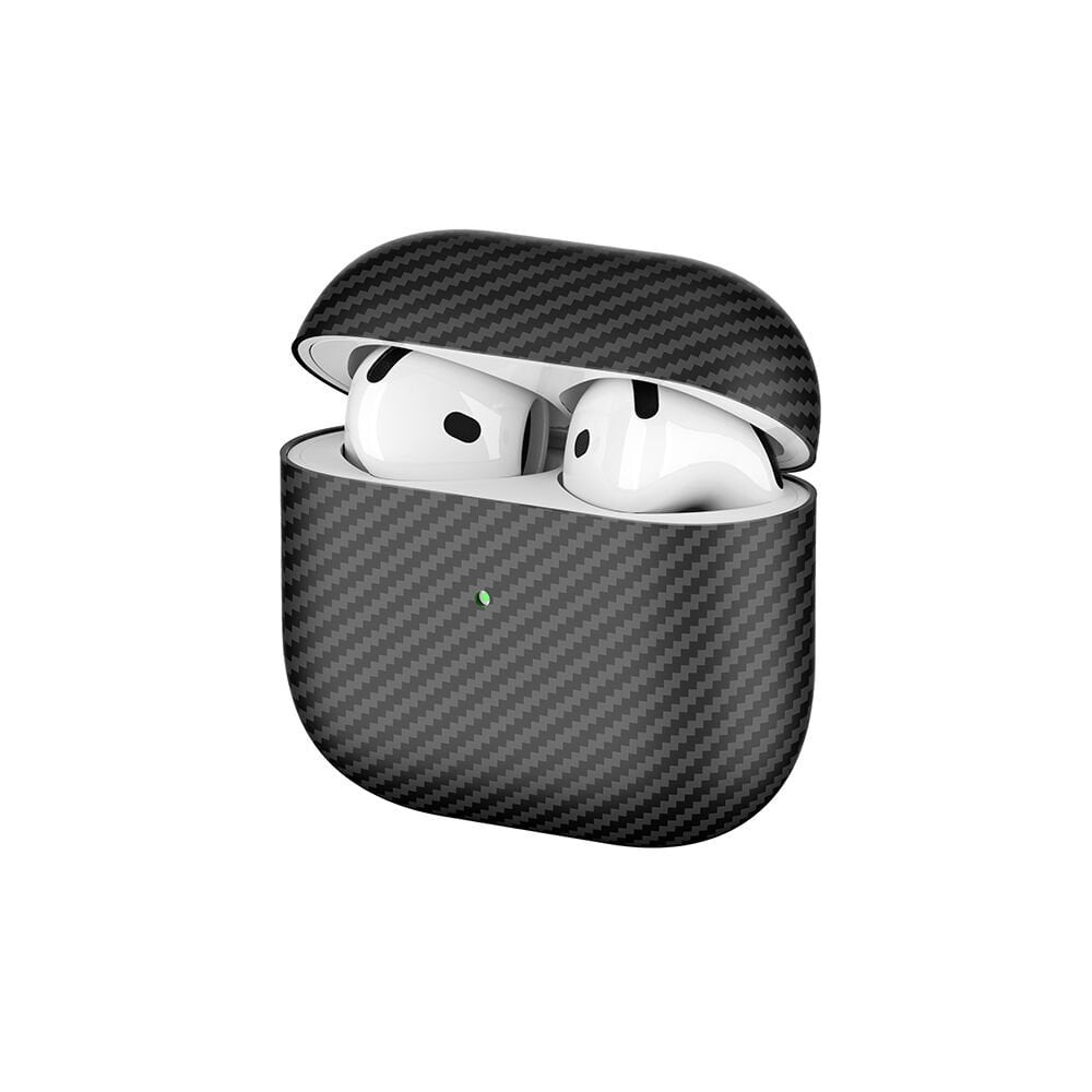 Airpods 4 Airbag 43 600D Karbon Fiber Kulaklık Kılıfı Siyah