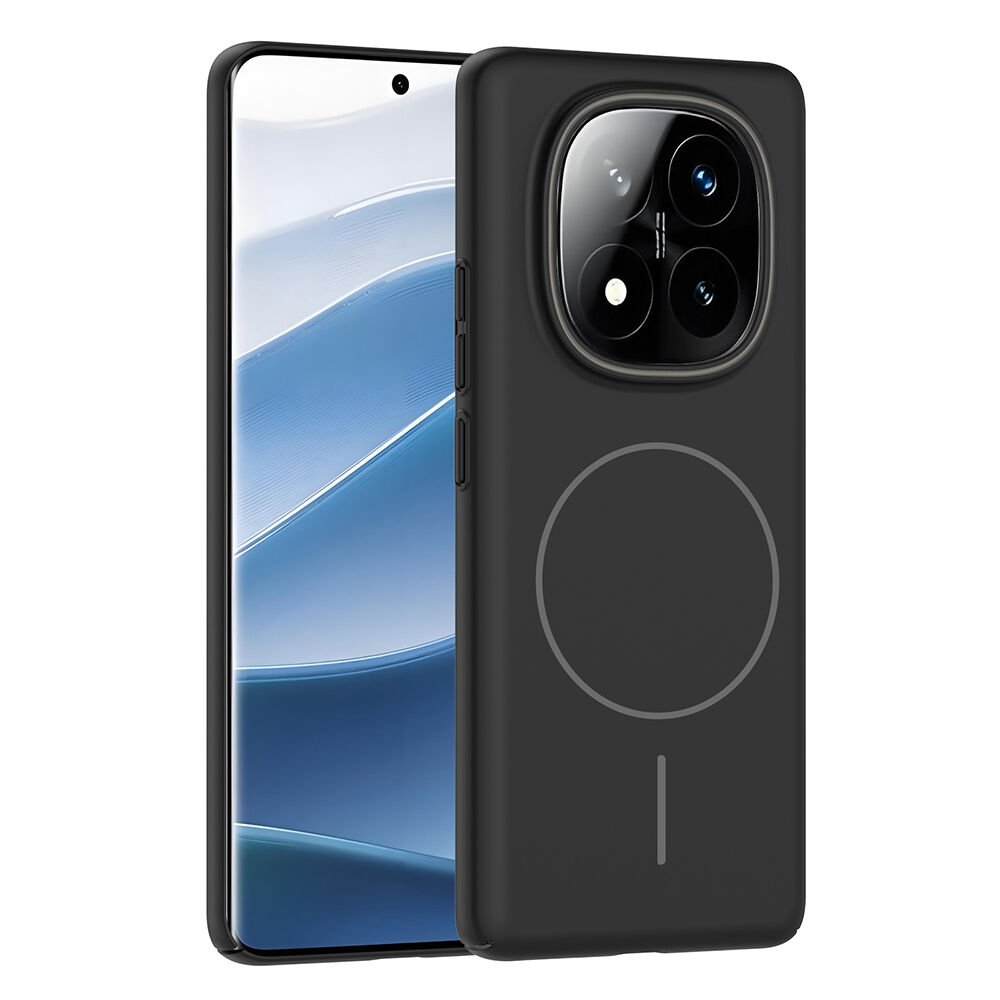 Xiaomi Redmi Note 14 Pro Plus Kılıf Kablosuz Şarj Özellikli Ruby Silikon Kapak Siyah