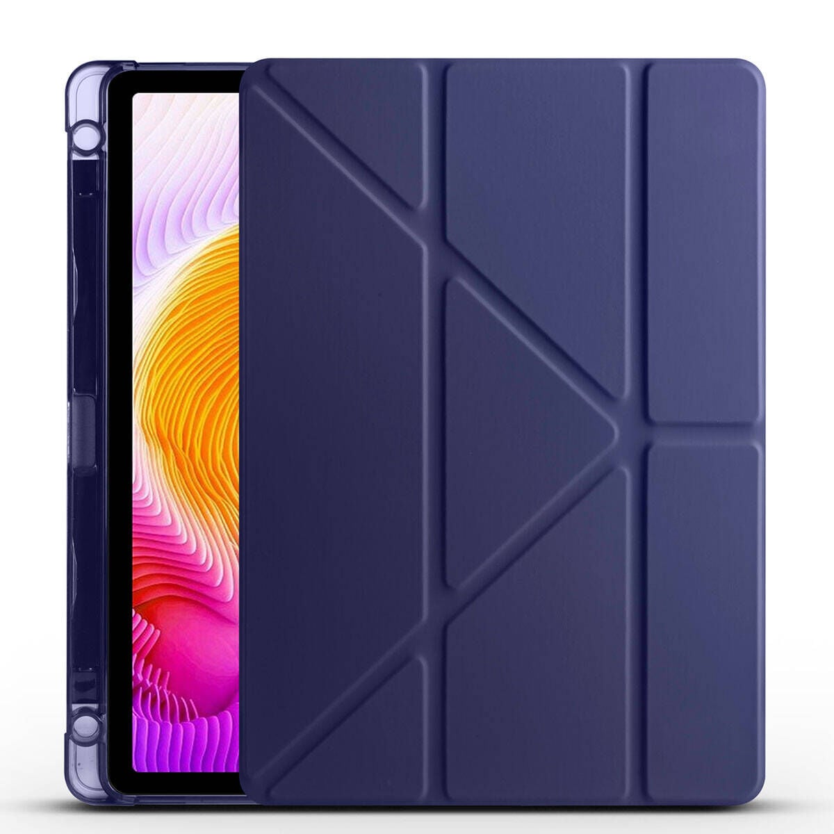 Xiaomi Redmi Pad SE Kılıf Tri Folding Kalem Bölmeli Standlı Kılıf Lacivert