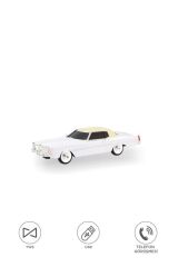 Bluetooth Hoparlör Cadillac 1969 Görünümlü Retro  Klasik Araba Tasarımlı 10W FM USB TWS Speaker D83 Beyaz