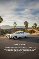 Bluetooth Hoparlör Cadillac 1969 Görünümlü Retro  Klasik Araba Tasarımlı 10W FM USB TWS Speaker D83 Beyaz