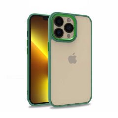 iPhone 13 Pro Kılıf Kamera Çıkıntılı Arkası Şeffaf Köşeleri Parlak Renkli Işlemeli Flora Kapak
