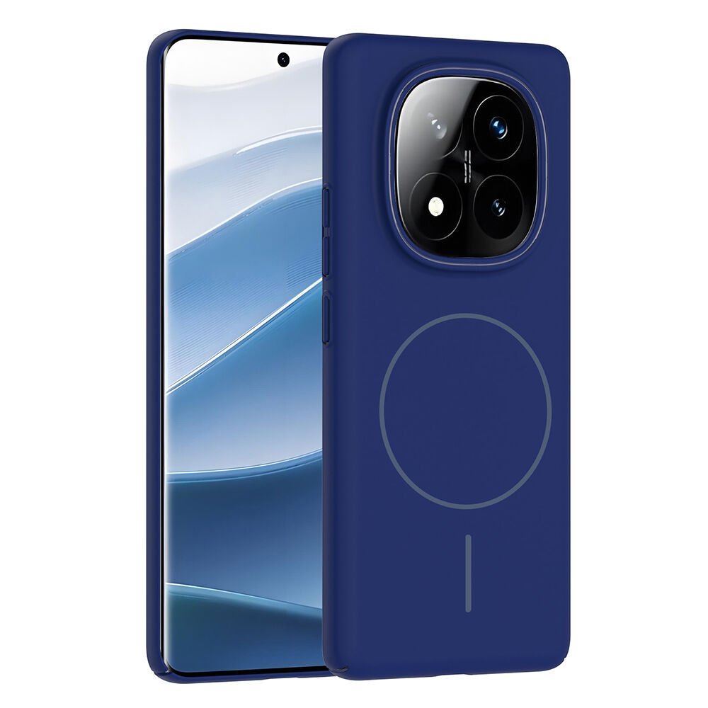 Xiaomi Redmi Note 14 Pro Plus Kılıf Kablosuz Şarj Özellikli Ruby Silikon Kapak Lacivert