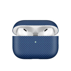 Airpods Pro 2 Airbag 43 600D Karbon Fiber Kulaklık Kılıfı Lacivert
