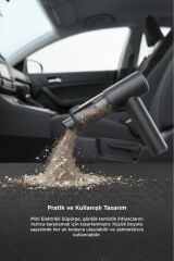 Araç İçi Süpürge 22.000PA Süper Güçlü Emiş USB-C Şarjlı Mini 8000 Mah Araba El Süpürgesi LT102