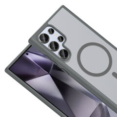 Samsung Galaxy S23 Ultra Kılıf Mat Magsafe Şarj Özellikli Hassas Butonlu Renkli Yumuşak Kenarlı Premium Babet Kapak