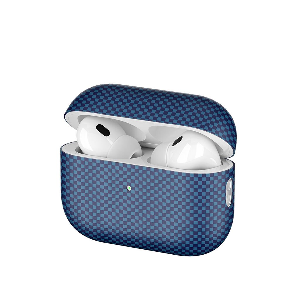 Airpods Pro 2 Airbag 43 600D Karbon Fiber Kulaklık Kılıfı Lacivert