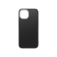 iPhone 15 Plus Kılıf Kablosuz Şarj Özellikli Karbon Fiber Görünümlü Antina Kapak