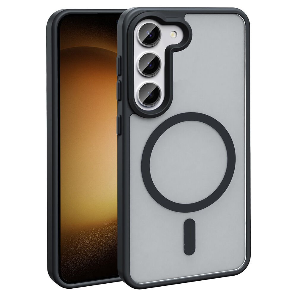 Samsung Galaxy S24 FE Kılıf Kablosuz Şarj Özellikli Mat Arka Yüzey Sio Kapak Siyah