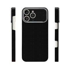 iPhone 16 Pro Max Uyumlu İphone 17 Görünümlü MagSafe Şarj Özellikli Kılıf Premium Paris Zerre Sert PC Kapak Siyah