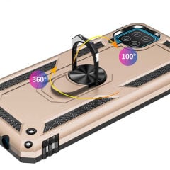 Samsung Galaxy A22 4G Kılıf Vega Tank Sert Yüzüklü Standlı Zırh Koruma Kapak