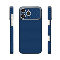 iPhone 16 Pro Max Uyumlu İphone 17 Görünümlü MagSafe Şarj Özellikli Kılıf Premium Paris Zerre Sert PC Kapak Lacivert