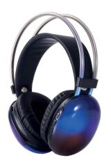 Kablosuz RGB Işıklı Kulak Üstü Bluetooth Kulaklık Siyah