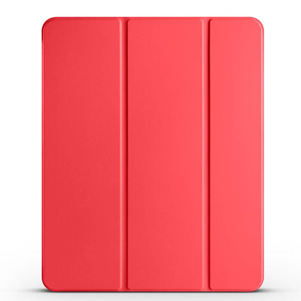 iPad Pro 12.9 2020 (4.Nesil) Smart Cover Kalem Bölmeli Standlı 1-1 Kılıf Kırmızı