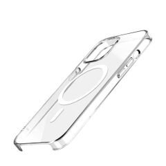 iPhone 15 Plus Kılıf Wireless Şarj Özellikli Şeffaf Orjin Kapak Kılıf