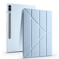 Samsung Galaxy Tab S9 Plus Kılıf Tri Folding Kalem Bölmeli Standlı Kılıf