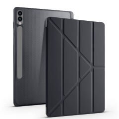 Samsung Galaxy Tab S9 Plus Kılıf Tri Folding Kalem Bölmeli Standlı Kılıf