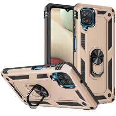 Samsung Galaxy M32 Kılıf Vega Tank Sert Yüzüklü Standlı Zırh Koruma Kapak