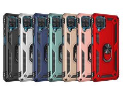 Samsung Galaxy M32 Kılıf Vega Tank Sert Yüzüklü Standlı Zırh Koruma Kapak