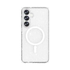 Samsung Galaxy S25 Plus Kılıf Magsafe Şarj Özellikli Parlayan Simli Saydam Renkli Allstar Kapak