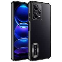 Xiaomi Redmi Note 12 5G Kamera Korumalı Logo Gösteren Omega Kapak kılıf Rose Gold