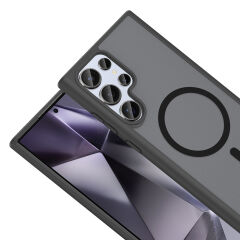 Samsung Galaxy S22 Ultra Kılıf Mat Magsafe Şarj Özellikli Hassas Butonlu Renkli Yumuşak Kenarlı Premium Babet Kapak