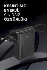 1017 10000 mAh Type-C Taşınabilir 22,5 W Hızlı Şarj Dijital Göstergeli Powerbank