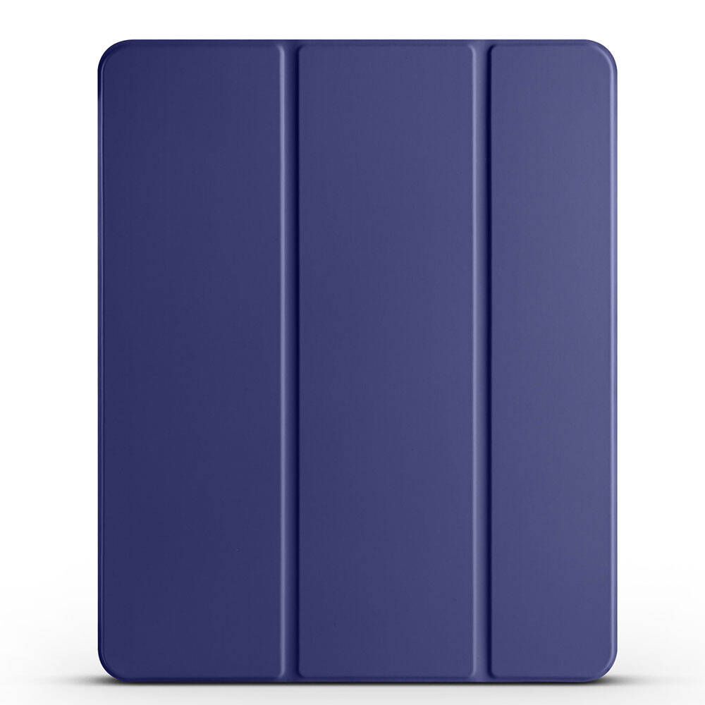 iPad Pro 12.9 2022 M2 Smart Cover Kalem Bölmeli Standlı 1-1 Kılıf Lacivert