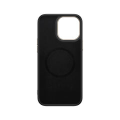 iPhone 15 Pro Max Kılıf Kablosuz Şarj Özellikli Karbon Fiber Görünümlü Antina Kapak Gri