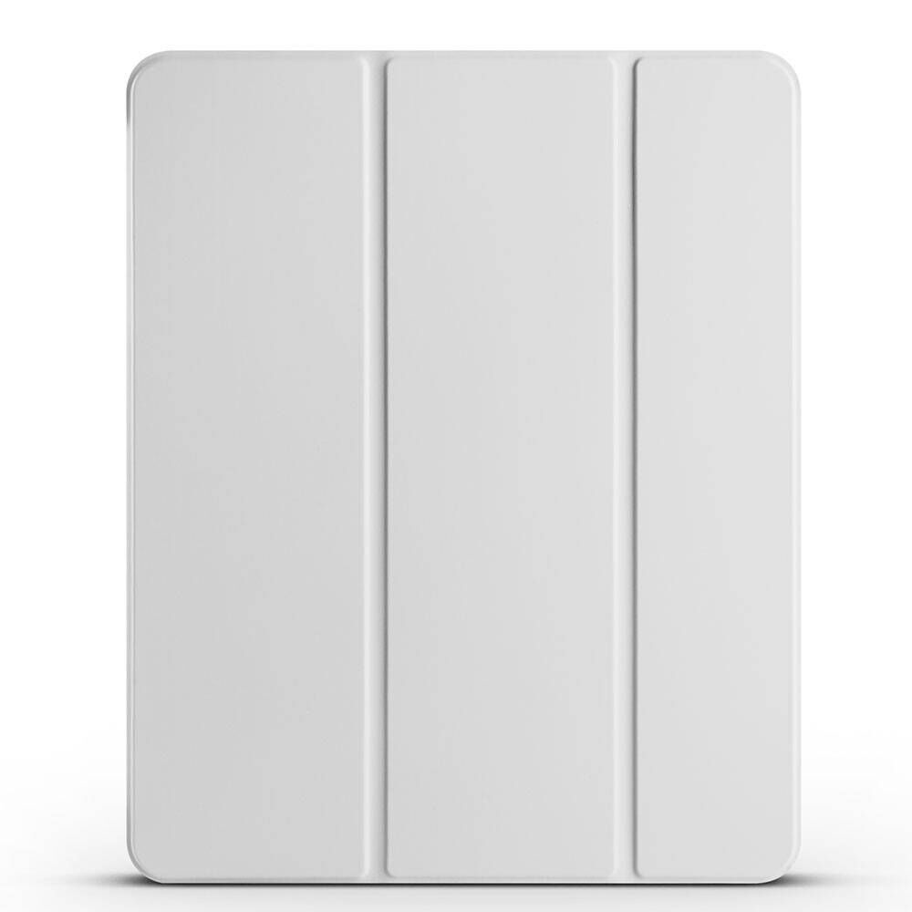 iPad Pro 12.9 2022 M2 Smart Cover Kalem Bölmeli Standlı 1-1 Kılıf Gri