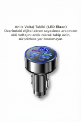 Süper Hızlı 66W 6 Girişli 2 Type-C + 4 Usb Girişli Araç Şarj Başliği